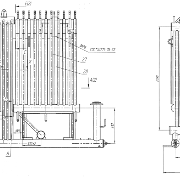 Трубные системы котла КВТС